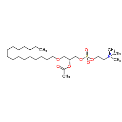 Β-乙酰基-Γ-o-十六烷基-l-Α-卵磷脂结构式