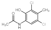 6-乙酰氨基-2,4-二氯-3-甲基苯酚结构式