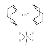 双(1,5-环辛二烯)铑(i)六氟化锑盐结构式