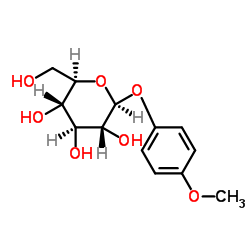 4-甲氧基苯基Β-d-吡喃葡萄糖苷结构式