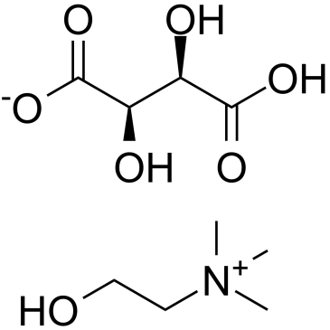 酒石酸氢胆碱结构式