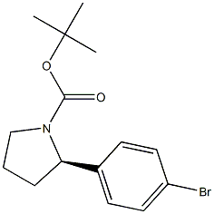 r-n-boc-2-(4-溴苯基)四氢吡咯结构式