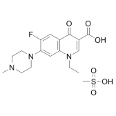 甲磺酸培氟沙星结构式