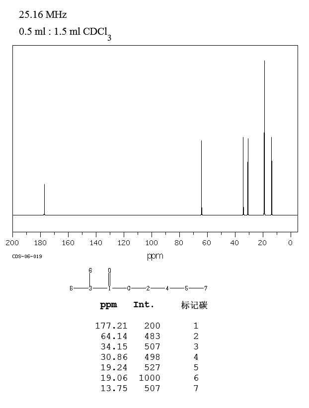 Butyl isobutyrate_13CNMR