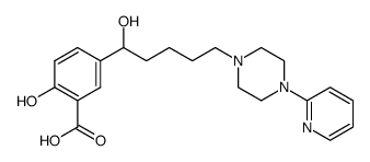 5-[5-[4-(2-pyridyl)-1-piperazinyl]-1-hydroxypentyl]salicylic acid Structure