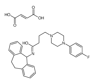 (Z)-but-2-enedioic acid,N-(6,11-dihydro-5H-dibenzo[1,2-a:1',2'-e][7]annulen-11-yl)-4-[4-(4-fluorophenyl)piperazin-1-yl]butanamide Structure