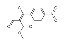 (E)-β-chloro-α-(methoxycarbonyl)-p-nitrocinnamaldehyde Structure