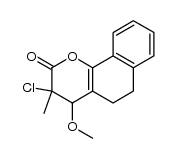 3-chloro-4-methoxy-3-methyl-3,4,5,6-tetrahydro-2H-benzo[h]chromen-2-one结构式