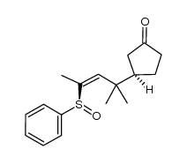 (Z)-3-[1',1'-dimethyl-3'-(phenylsulfinyl)but-2'-enyl]cyclopentanone Structure