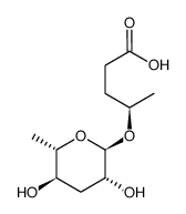 (R)-4-(((2R,3R,5R,6S)-3,5-dihydroxy-6-methyltetrahydro-2H-pyran-2-yl)oxy)pentanoic acid Structure