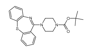 (E)-tert-butyl 4-(dibenzo[b,f][1,4]thiazepin-11-yl)piperazine-1-carboxylate结构式