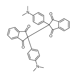 2,2'-Bis[4-(dimethylamino)phenyl]-2,2'-bi[indan]-1,1',3,3'-tetrone structure