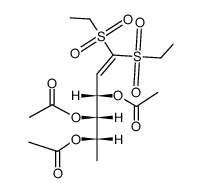 L-arabino-3,4,5-triacetoxy-1,1-bis-ethanesulfonyl-hex-1-ene结构式