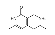 2(1H)-Pyridinone, 3-(aminomethyl)-6-Methyl-4-propyl- Structure