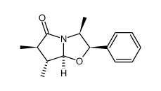 (2R,3S,6R,7R,7aS)-3,6,7-trimethyl-2-phenyltetrahydropyrrolo[2,1-b]oxazol-5(6H)-one结构式