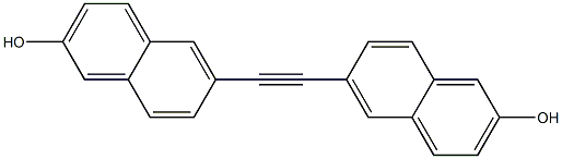 6,6'-(ethyne-1,2-diyl)bis(naphthalen-2-ol)结构式