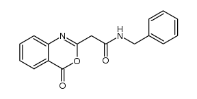 2-benzylamidocarbonylmethyl-4H-3,1-benzoxazin-4-one结构式