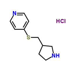 4-[(3-Pyrrolidinylmethyl)sulfanyl]pyridine hydrochloride (1:1)结构式