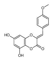 6,8-Dihydroxy-3-[1-(4-methoxy-phenyl)-meth-(E)-ylidene]-benzo[1,4]dioxin-2-one结构式