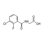 2-(3-Chloro-2-fluorobenzamido)acetic Acid Structure