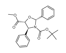 (2R,4S,5R)-3-tert-butyl 5-methyl 2,4-diphenyloxazolidine-3,5-dicarboxylate结构式