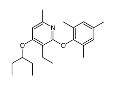 3-ethyl-6-methyl-4-pentan-3-yloxy-2-(2,4,6-trimethylphenoxy)pyridine Structure