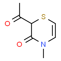 2H-1,4-Thiazin-3(4H)-one, 2-acetyl-4-methyl- (9CI) structure