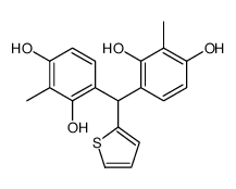 4-[(2,4-dihydroxy-3-methylphenyl)-thiophen-2-ylmethyl]-2-methylbenzene-1,3-diol Structure