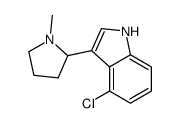 4-Chloro-3-(1-methyl-2-pyrrolidinyl)-1H-indole结构式