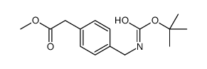 TERT-BUTYL 4-((METHOXYCARBONYL)METHYL)BENZYLCARBAMATE Structure