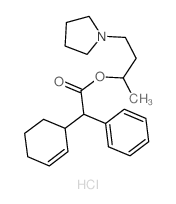 4-pyrrolidin-1-ylbutan-2-yl 2-(1-cyclohex-2-enyl)-2-phenyl-acetate structure