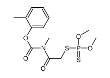 (2-methylphenyl) N-(2-dimethoxyphosphinothioylsulfanylacetyl)-N-methylcarbamate结构式