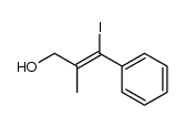 (Z)-3-iodo-2-methyl-3-phenylprop-2-en-1-ol Structure