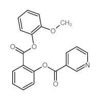 3-Pyridinecarboxylicacid, 2-[(2-methoxyphenoxy)carbonyl]phenyl ester结构式