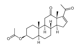 3β-acetoxy-5α-pregn-16-ene-12,20-dione Structure