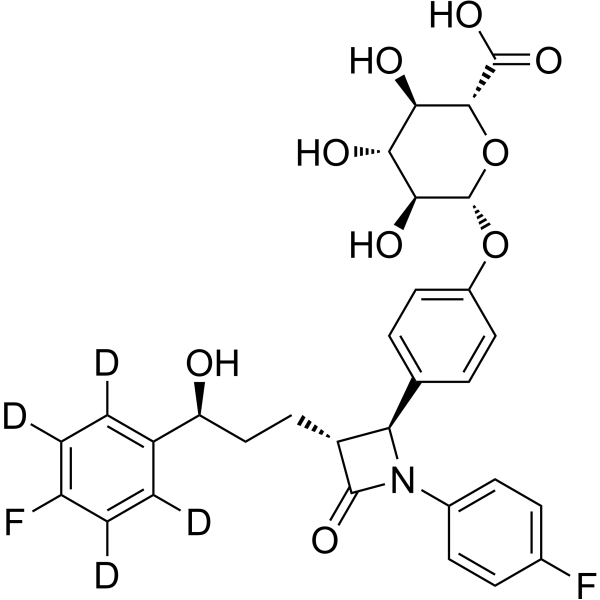 Ezetimibe phenoxy glucuronide-d4-1 Structure