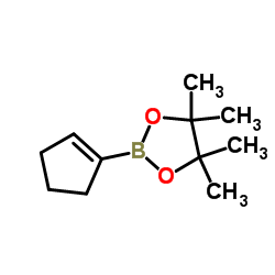 2-(1-环戊基)-4,4,5,5-四甲基-1,3,2-二氧硼烷结构式