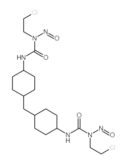 1-(2-chloroethyl)-3-[4-[[4-[(2-chloroethyl-nitroso-carbamoyl)amino]cyclohexyl]methyl]cyclohexyl]-1-nitroso-urea structure