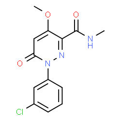 1-(3-Chlorophenyl)-4-methoxy-N-methyl-6-oxo-1,6-dihydro-3-pyridazinecarboxamide Structure