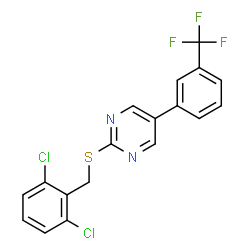 2,6-DICHLOROBENZYL 5-[3-(TRIFLUOROMETHYL)PHENYL]-2-PYRIMIDINYL SULFIDE结构式