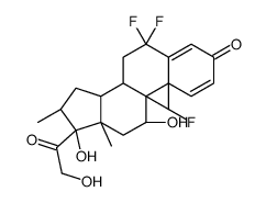(8S,9R,10S,11S,13S,14S,16R,17R)-6,6,9-trifluoro-11,17-dihydroxy-17-(2-hydroxyacetyl)-10,13,16-trimethyl-8,11,12,14,15,16-hexahydro-7H-cyclopenta[a]phenanthren-3-one Structure