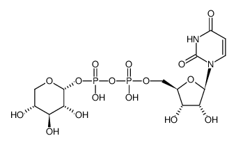 [5-(2,4-dioxopyrimidin-1-yl)-3,4-dihydroxy-oxolan-2-yl]methoxy-[hydroxy-(3,4,5-trihydroxyoxan-2-yl)oxy-phosphoryl]oxy-phosphinic acid Structure