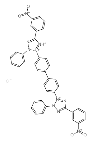 5-(3-nitrophenyl)-2-[4-[4-[5-(3-nitrophenyl)-3-phenyl-1,3,4-triaza-2-azoniacyclopenta-1,4-dien-2-yl]phenyl]phenyl]-3-phenyl-1,3,4-triaza-2-azoniacyclopenta-1,4-diene picture