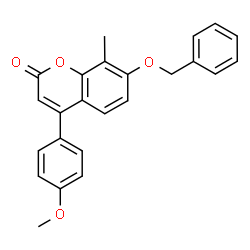 4-(4-methoxyphenyl)-8-methyl-7-phenylmethoxychromen-2-one Structure