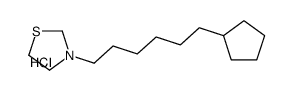 3-(6-cyclopentylhexyl)thiazolidine hydrochloride structure