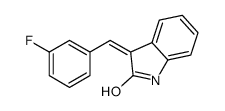 (3E)-3-(3-Fluorobenzylidene)-1,3-dihydro-2H-indol-2-one Structure