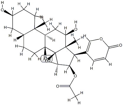 12β-Hydroxy-16β-acetoxy-14,15β-epoxy-3β-hydroxy-5β-bufa-20,22-dienolide picture