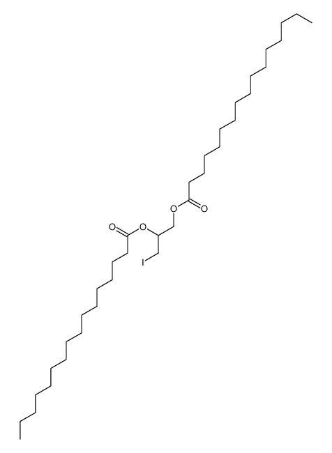 (2-hexadecanoyloxy-3-iodopropyl) hexadecanoate Structure