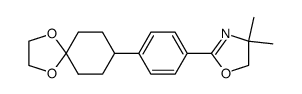 2-(4-(1,4-dioxaspiro[4.5]decan-8-yl)phenyl)-4,4-dimethyl-4,5-dihydrooxazole Structure