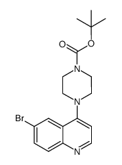 tert-butyl 4-(6-bromoquinolin-4-yl)piperazine-1-carboxylate Structure